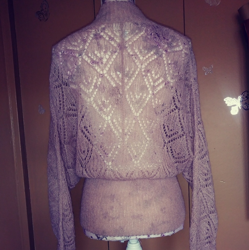 Ann Taylor Loft dusty pink batwing sweater - Picture 2 of 4